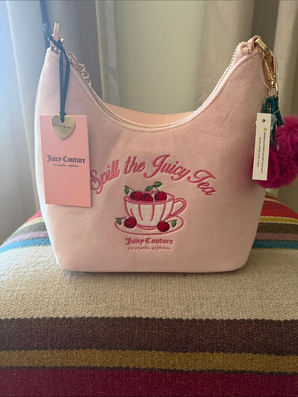 Juicy Couture Pink 'Spill the Juicy Tea' Shoulder Bag